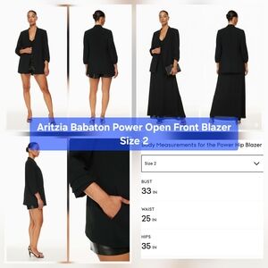 Aritzia Babaton Power Open Front Blazer Size 2